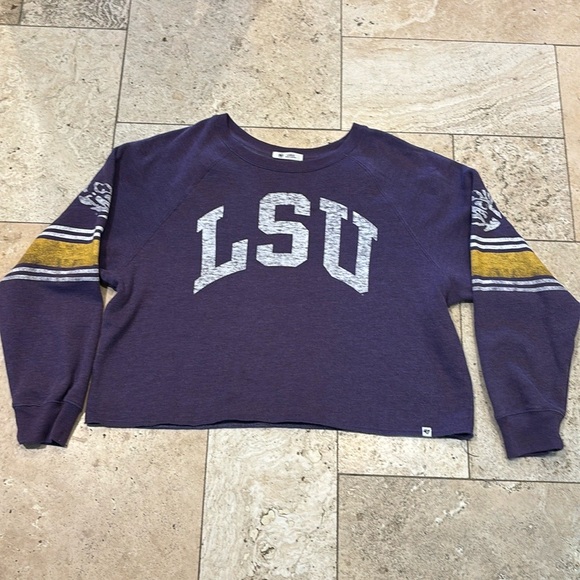 47 Tops - LSU cropped sweatshirt - 47